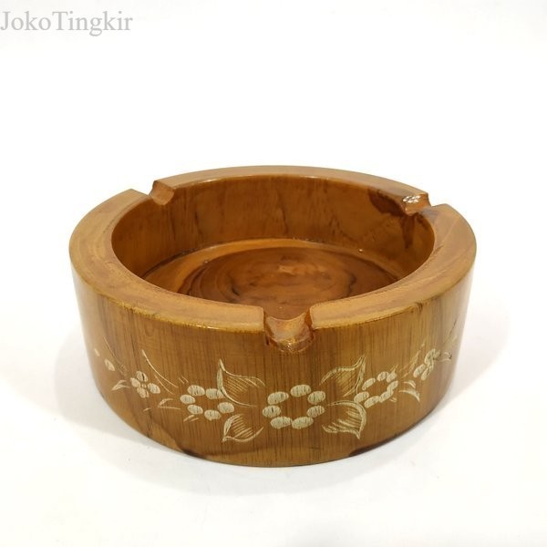 

Asbak Rokok Kerajinan Kayu Jati Ukir Ukiran Cukit Unik Klasik Diskon murah