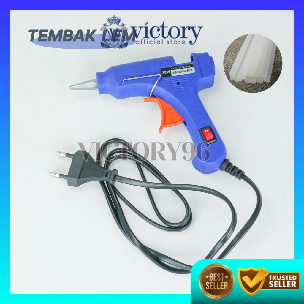 

HOT MELT GLUE GUN ON-OFF / ALAT LEM TEMBAK 20W & 60W / PISTOL LEM TEMBAK / CEPAT MEREKATKAN PERKAKAS / PEREKAT KUAT UNTUK MELEKATKAN DIY KERAJINAN & SENI
