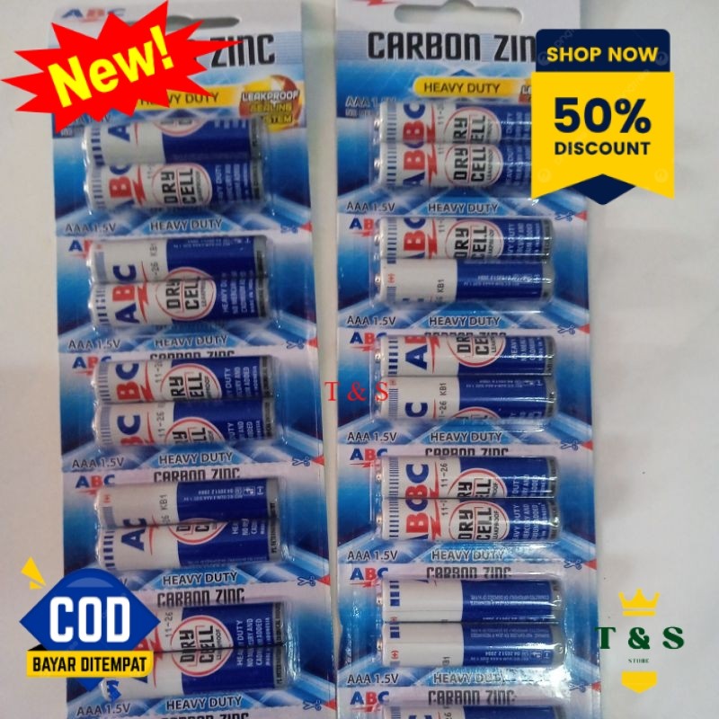 BATU BATERAI ABC A3 Biru renceng