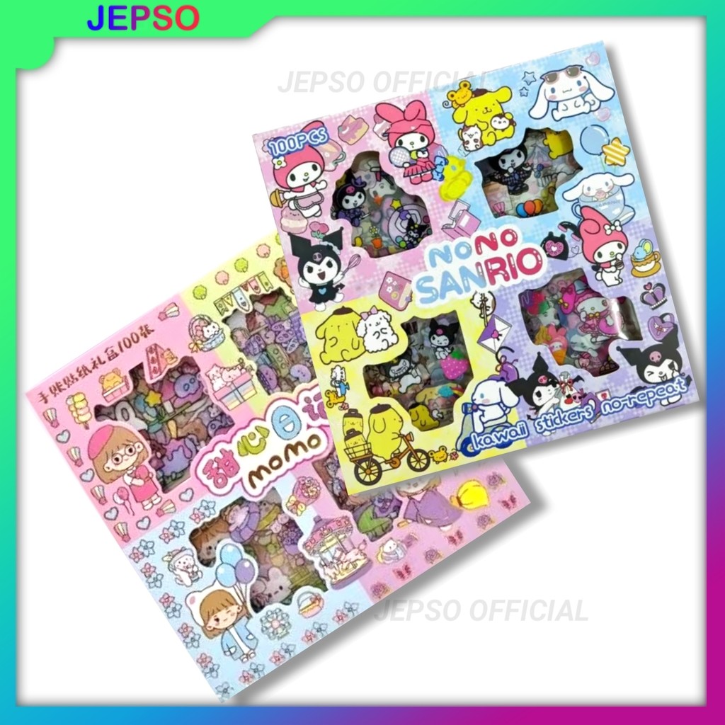 

isi 100 Stiker kartun momo stiker sanrio korea viral isi 100 Lembar Stiker Korea Anti Air jepso