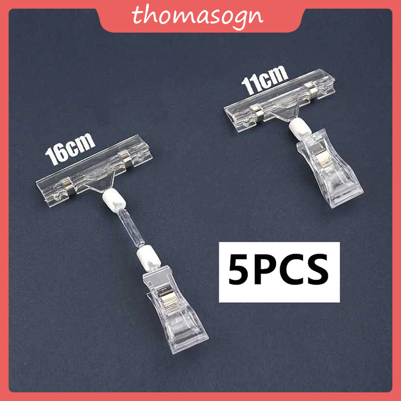 

5PCS jepitan promo Penjepit Label Papan Tag Hanger Transparan 11cm