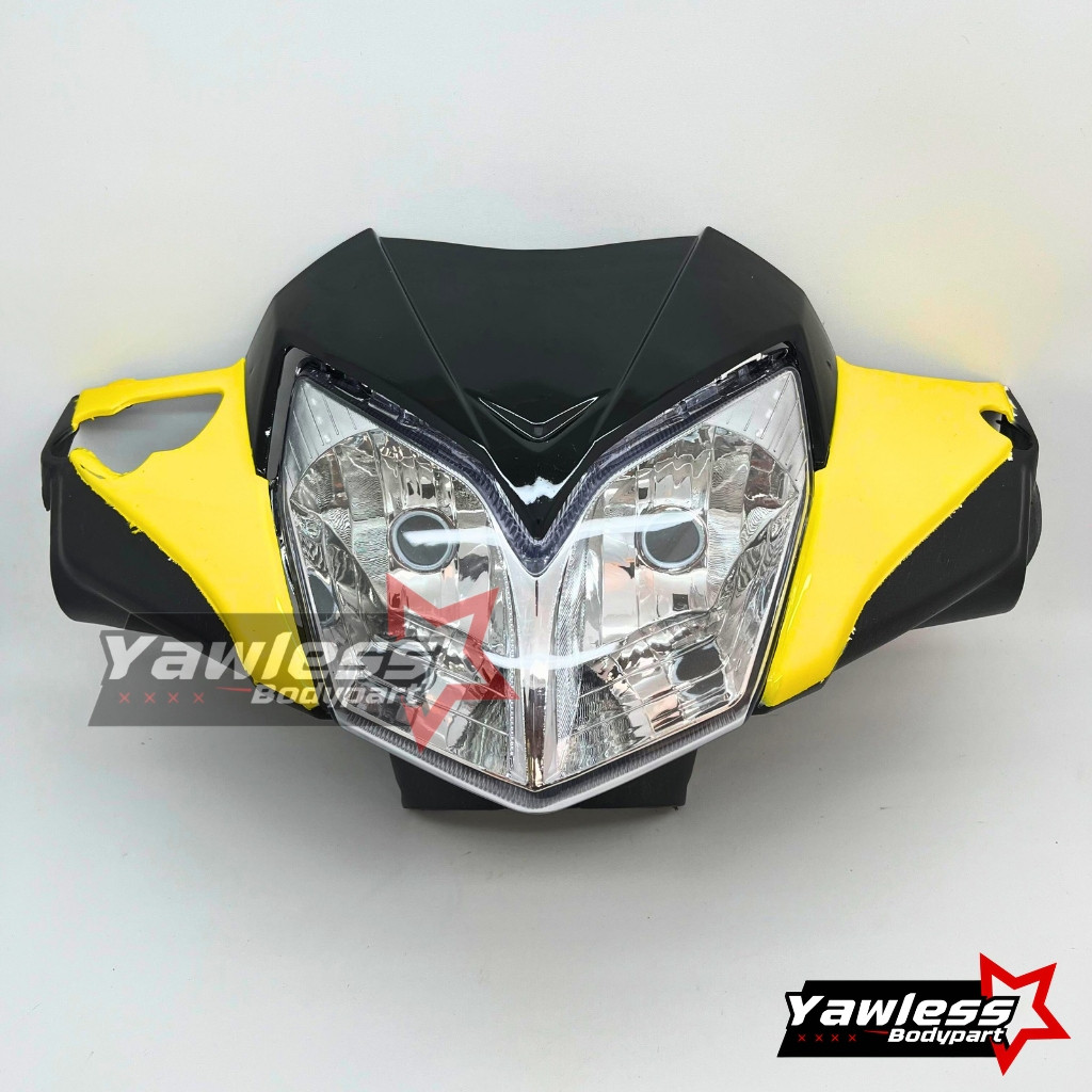 batok depan supra x 125 batman warna kuning + reflektor supra x 125 / batok lampu supra x 125