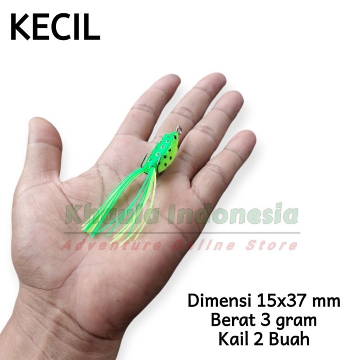 umpan pancing kodok kodokan soft lure katak casting ikan gabus - Kecil