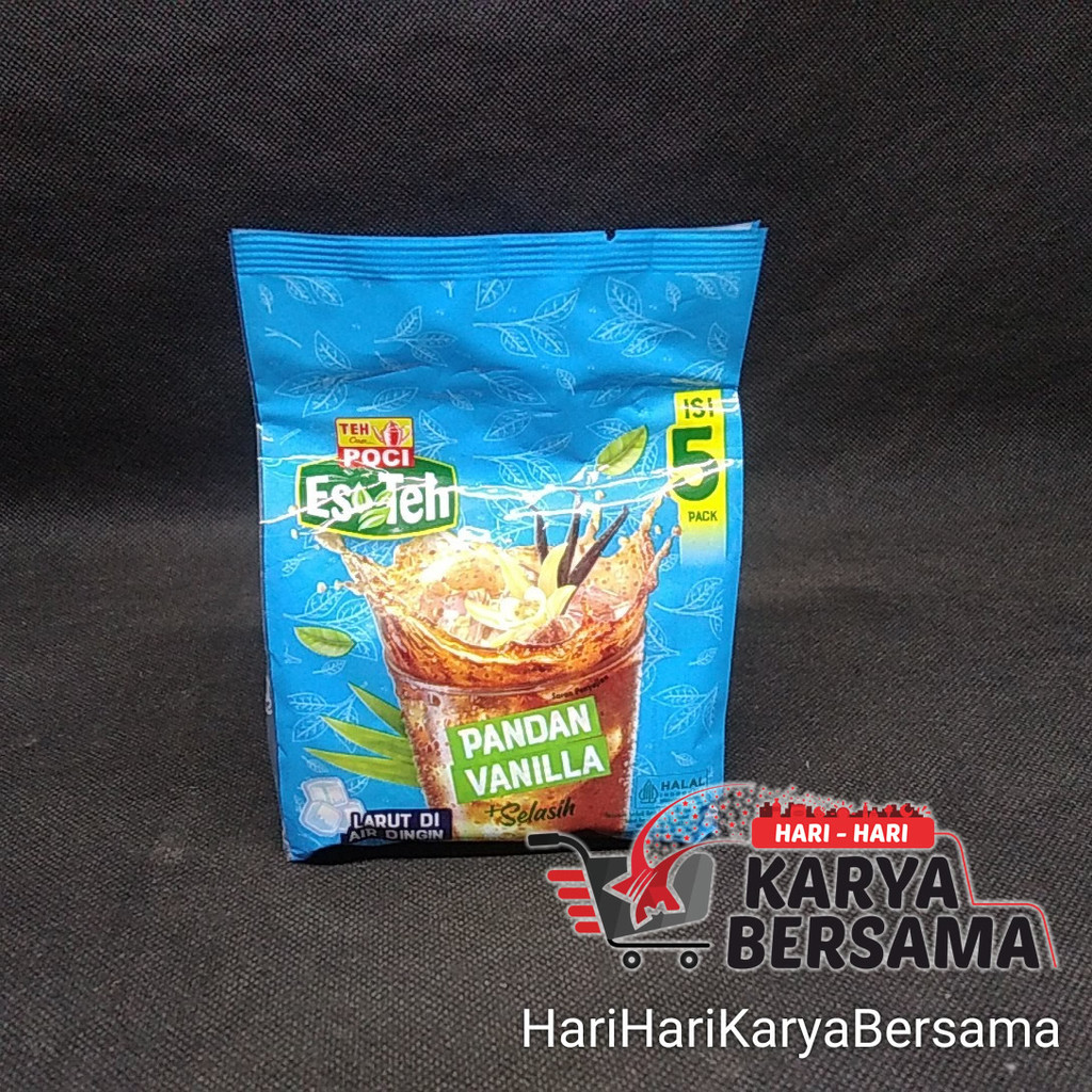 

MINUMAN BUBUK TEH POCI ES TEH RASA PANDAN VANILLA PACK ISI 5'S X 24GR