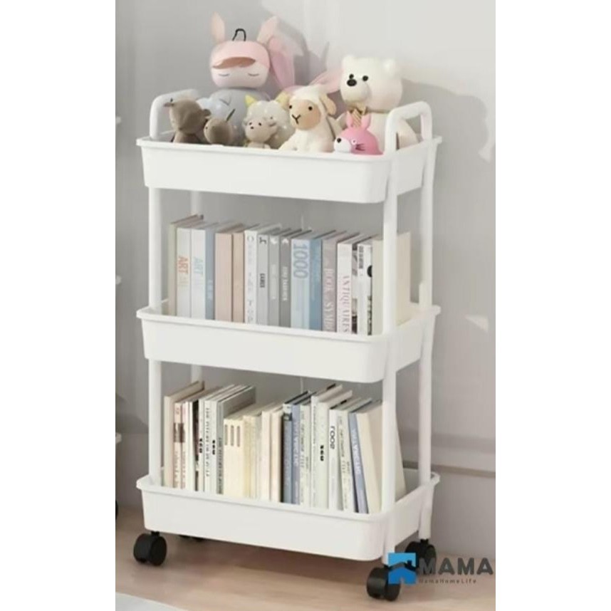 PHOENIX RAK TROLI 3 SUSUN / TROLI DAPUR / TROLI SALON RAK SERBAGUNA ADA RODA / RAK TROLI ARCHIE