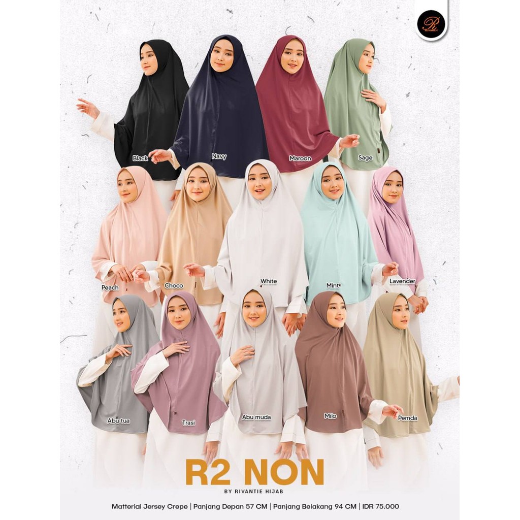 Jilbab R2 Non Pad by Rivantie
