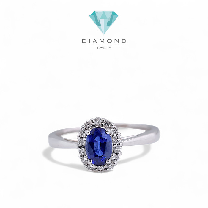 Blue Sapphire Diamond Ring / Diamond Jewelry