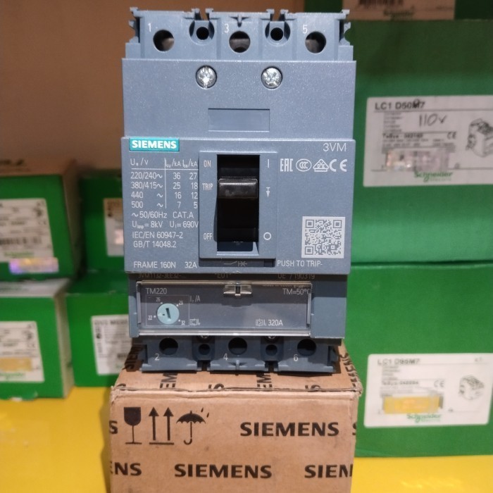 MCCB SIEMENS 3P 32A 25KA 3VM1132-3EE32-0AA0 TM220 415V 22-32A ORIGINAL