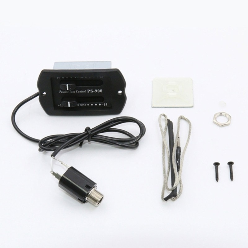 Preamp Gitar Akustik Piezo Pickup EQ Gitar 2 Band Equalizer Piezo Pickup