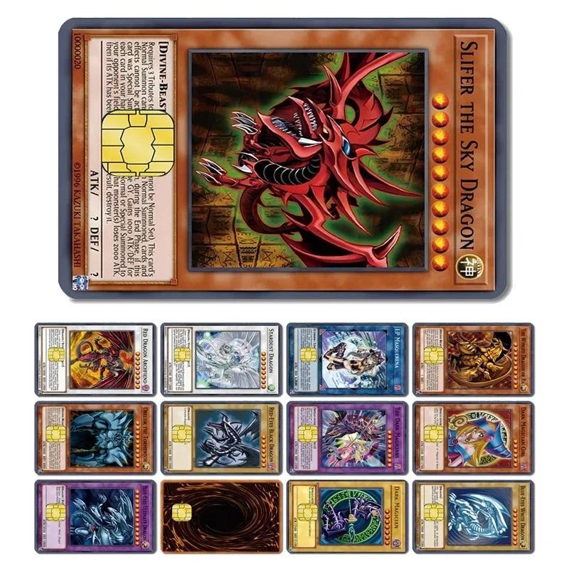 

New Anime Game Yu-Gi-Oh Blue Eyes Dragon God Film Skin Sticker Tape for Large Big Chip Card Bus Card No Fade Waterproof HT12