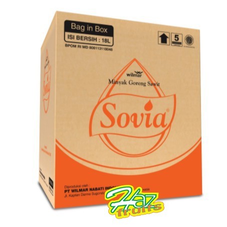 Minyak Sovia 18 Liter / Sovia BIB / Minyak Goreng 18 Liter