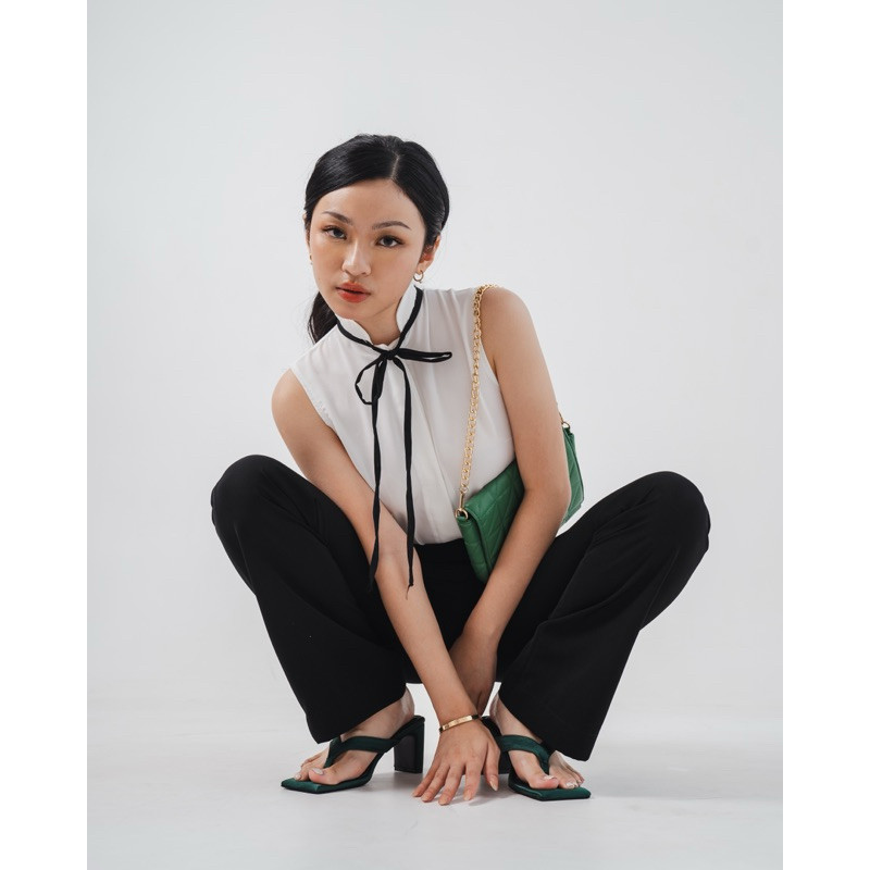 SANVIN Shoes | MERCY Heels Jepit Wanita 6.5cm Heels Blok Pesta