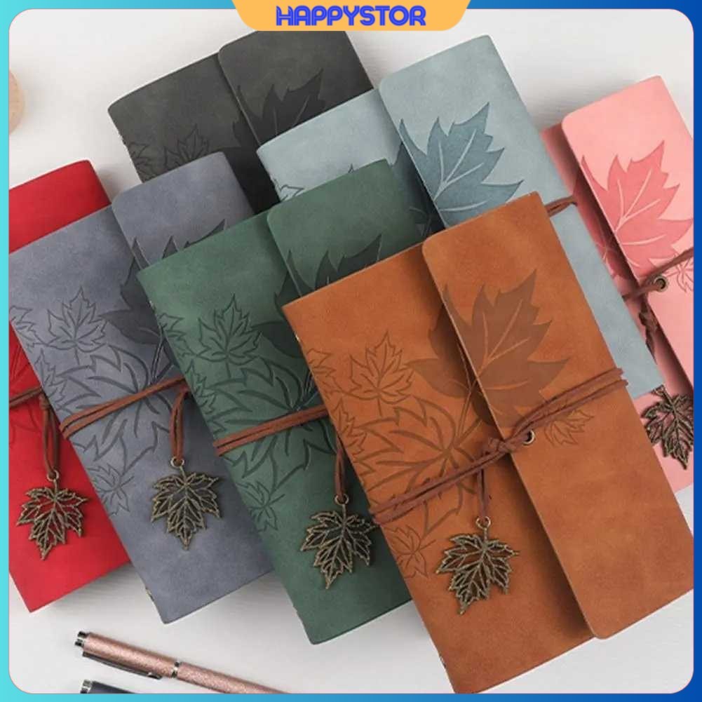 

Toddi Buku Catatan Harian Binder Kulit Retro Maple Leaf - LD-A1