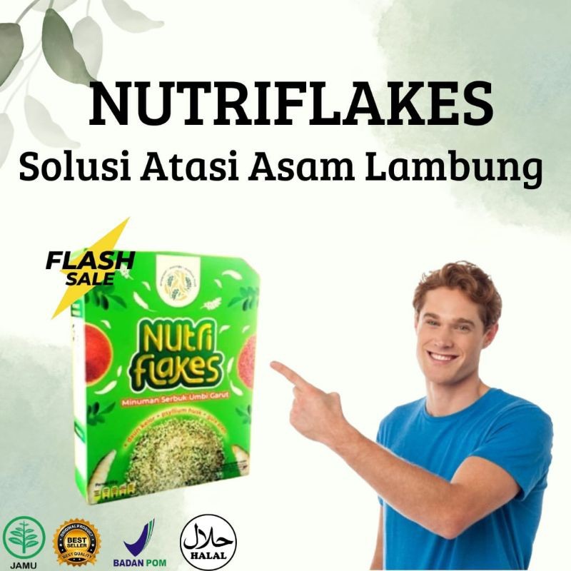 

Nutriflakes Sereal Umbi Garut Solusi Atasi Asam Lambung Original BPOM