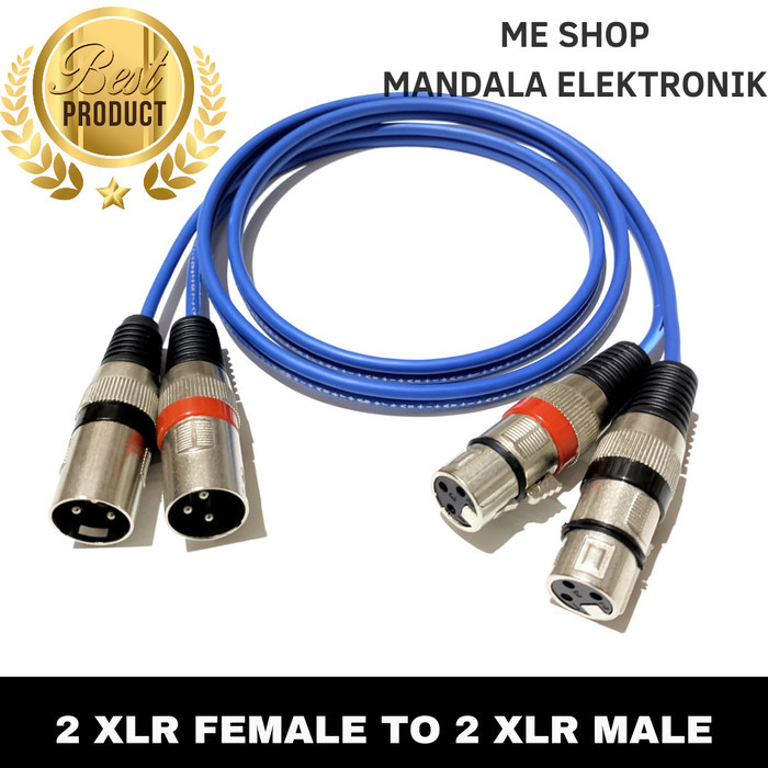 WS99 kabel mixer xlr female to xlr male 1 set L/R 5 meter - 5 METER