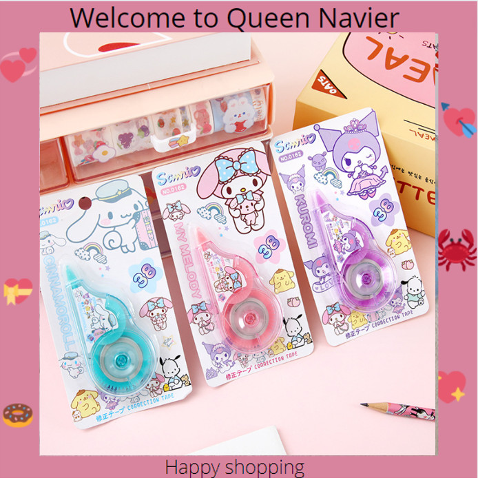 

QN - Tip ex sanrio set 4pcs Coreection tape karakter kuromi meldoy
