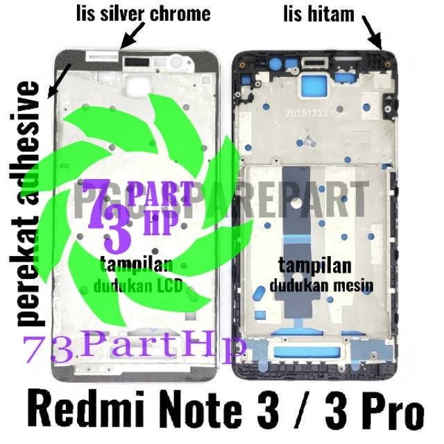 Original Frame Tulang Tengah Xiaomi Redmi Note 3 / Redmi Note 3 Pro - Bezzel Bezel Bejel Tempat Dudu