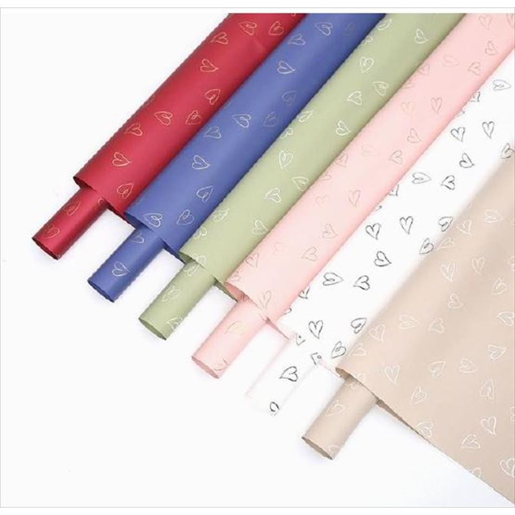 

[1 LEMBAR] HEART LINE PATTERN CELLOPHANE Flower Wrapping Paper/Kertas Bunga Bucket