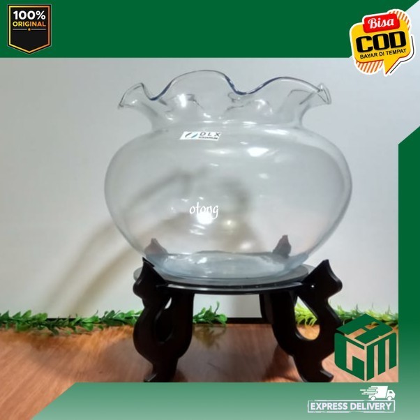 DLX SHELLA 3.3 LTR AQUARIUM BULAT TOPLES PLUS TABLE FISH BOWL