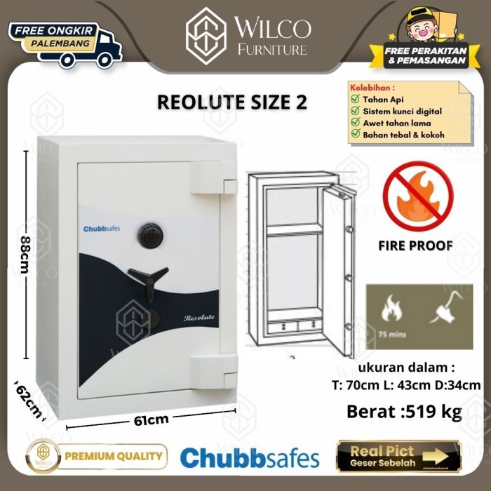 Lemari Brangkas Chubbsafes Tahan Api Resolute Size 2 Palembang
