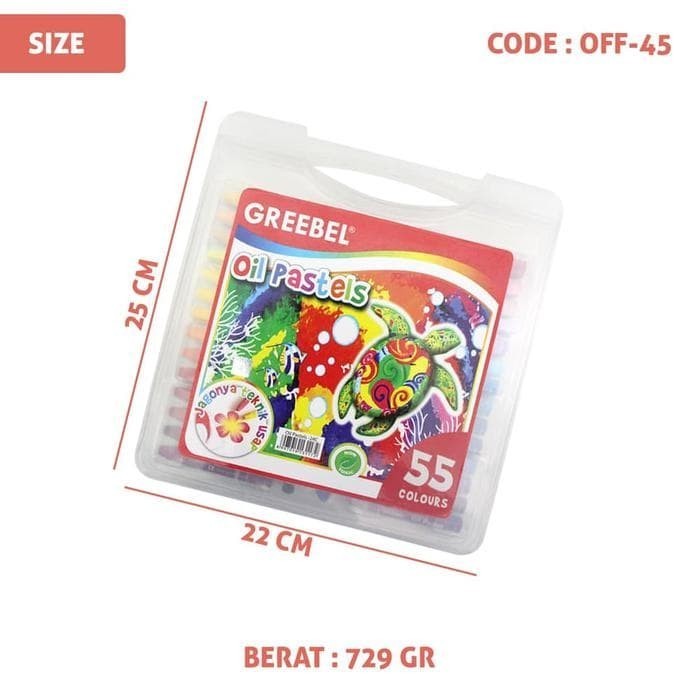 

PROMO!! -CRAYON MEWARNAI 55 WARNA GREEBEL OIL PASTELS (OFF-45)