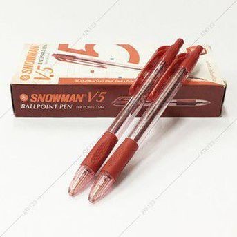 

PROMO!! -PULPEN SNOWMAN V5 0.5 PER LUSIN HTM/BIRU/MERAH - Hitam