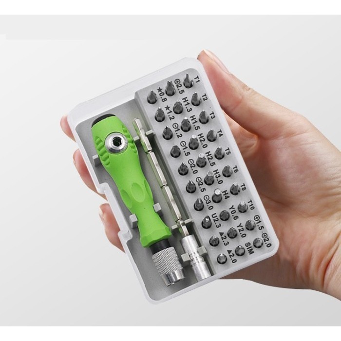 32 Pcs Dompet Obeng Set Repair HP Jam Tangan Kacamata