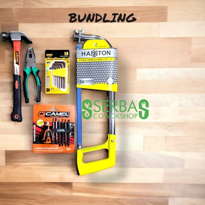 BUNDLE Palu 8 oz Tang Kombi Kunci L mini Obeng Cebol set Gergaji Besi