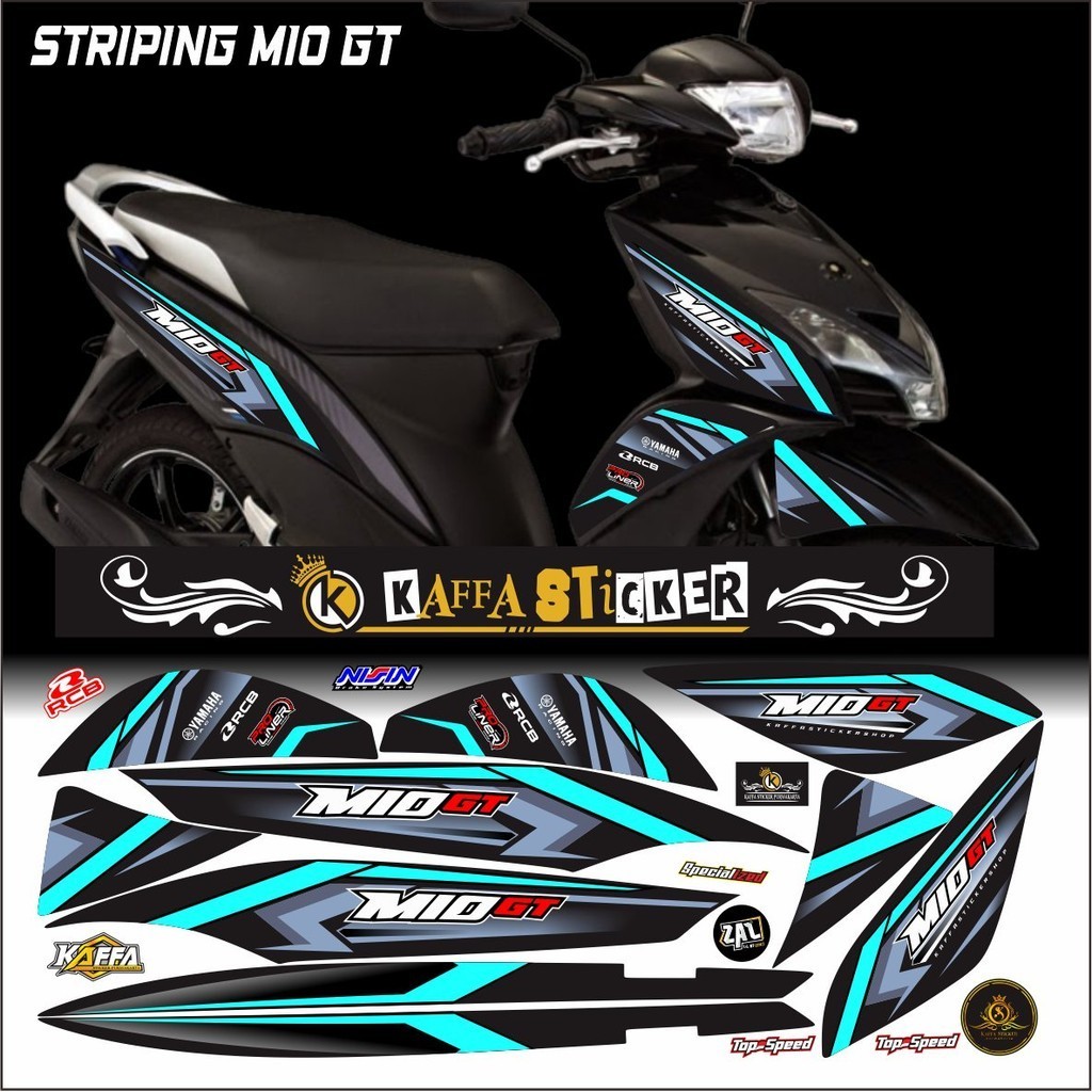 Sticker Striping Variasi Mio GT - Striping Mio GT list Tosca VARIASI