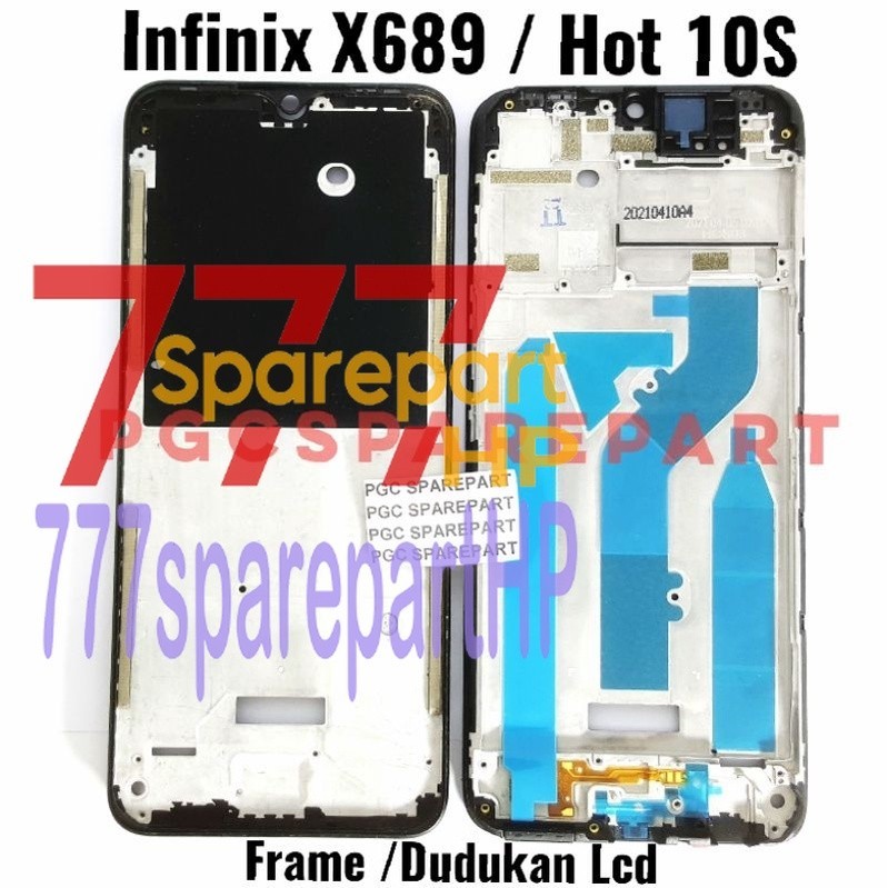 Original Frame Tulang Tengah Infinix X689 / Infinix Hot 10S - Bezzel Bezel Bejel Tempat Dudukan Mesi