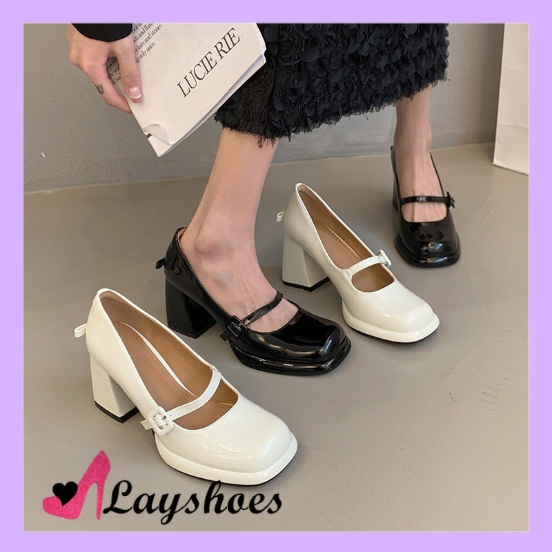 LAYSHOES SEPATU AESTHETIC WANITA Sepatu Wanita Hak Tinggi Formal Docmart Cewek Polos Terbaru Sepatu 