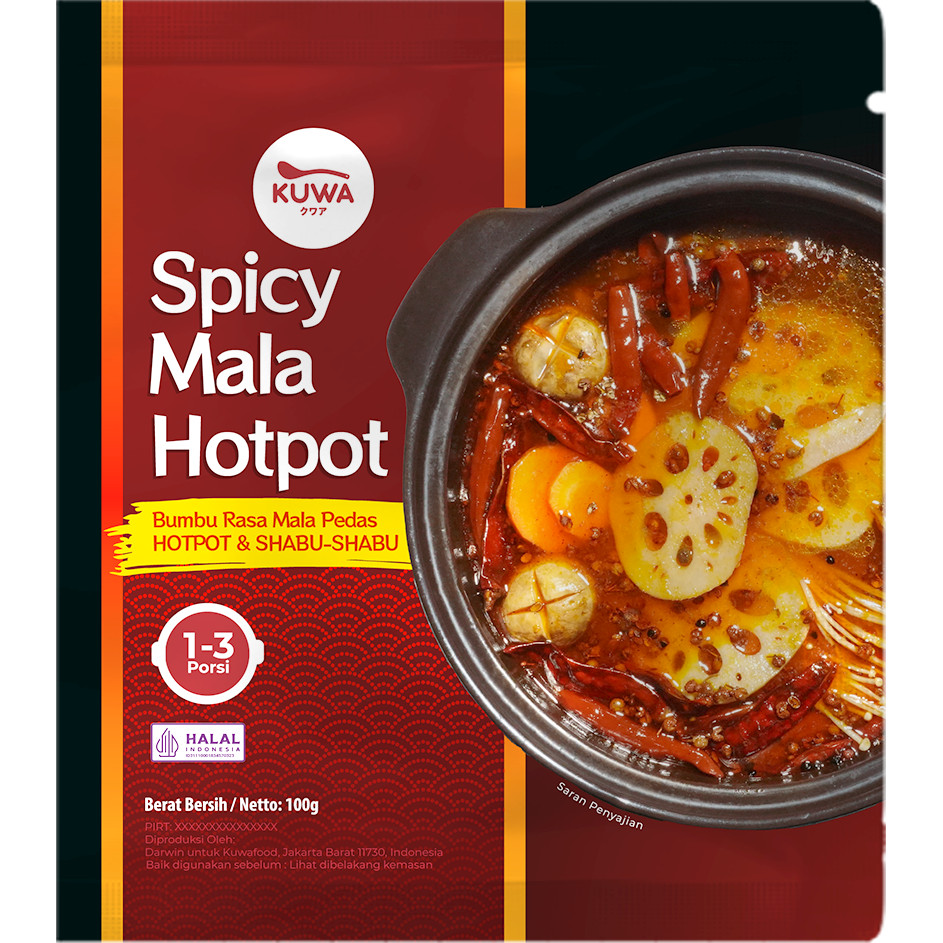 

KUWA SPICY MALA HOTPOT 100GR / Bumbu Rasa Mala Pedas
