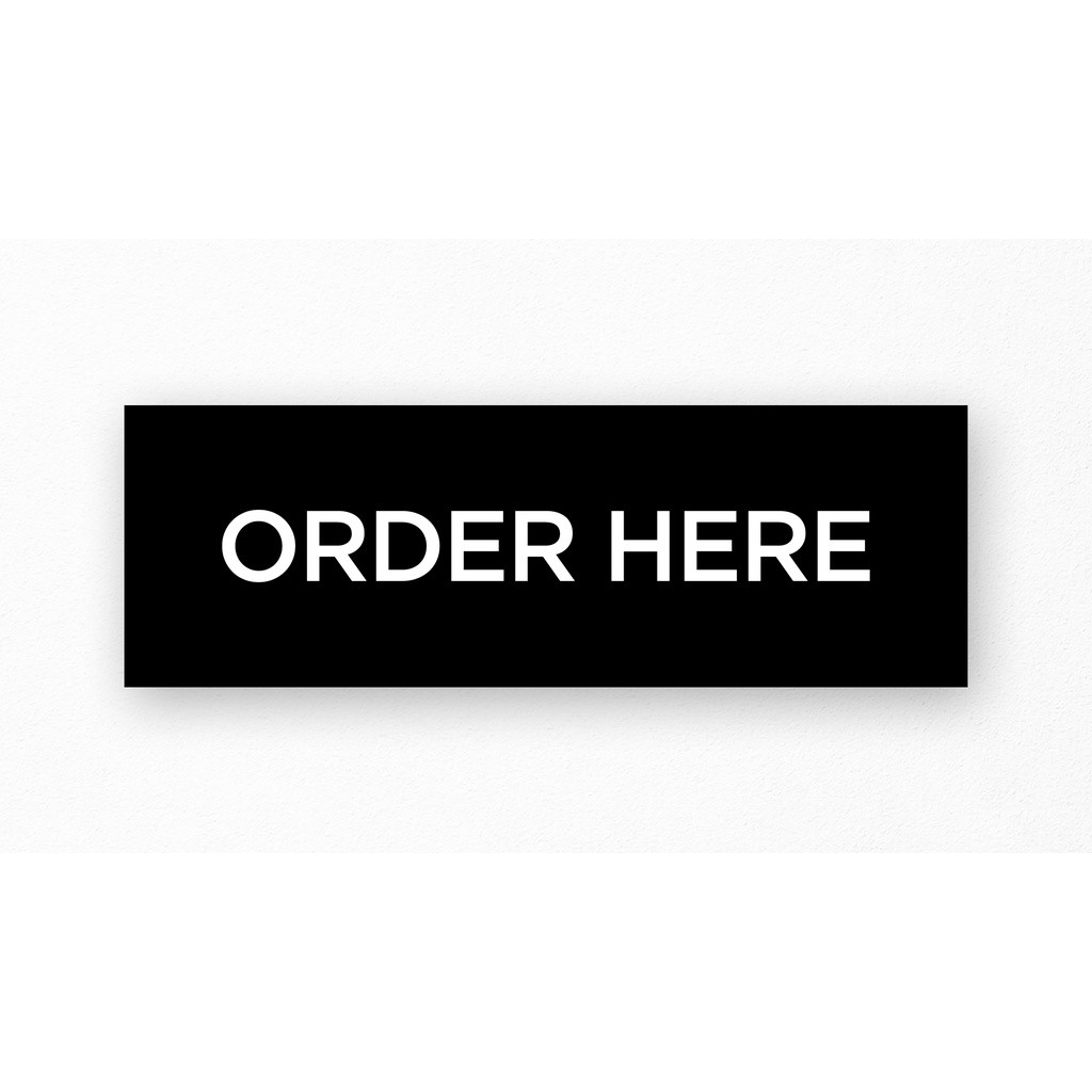 

Papan Akrilik Order Here | Sign Board Acrylic | Order Here Akrilik Tinggal Tempel