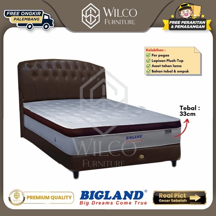 promo_spsial Kasur Springbed Bigland Big Pocket Plushtop / Kasur Empuk Murah PLG - Matras Aja, 120x2