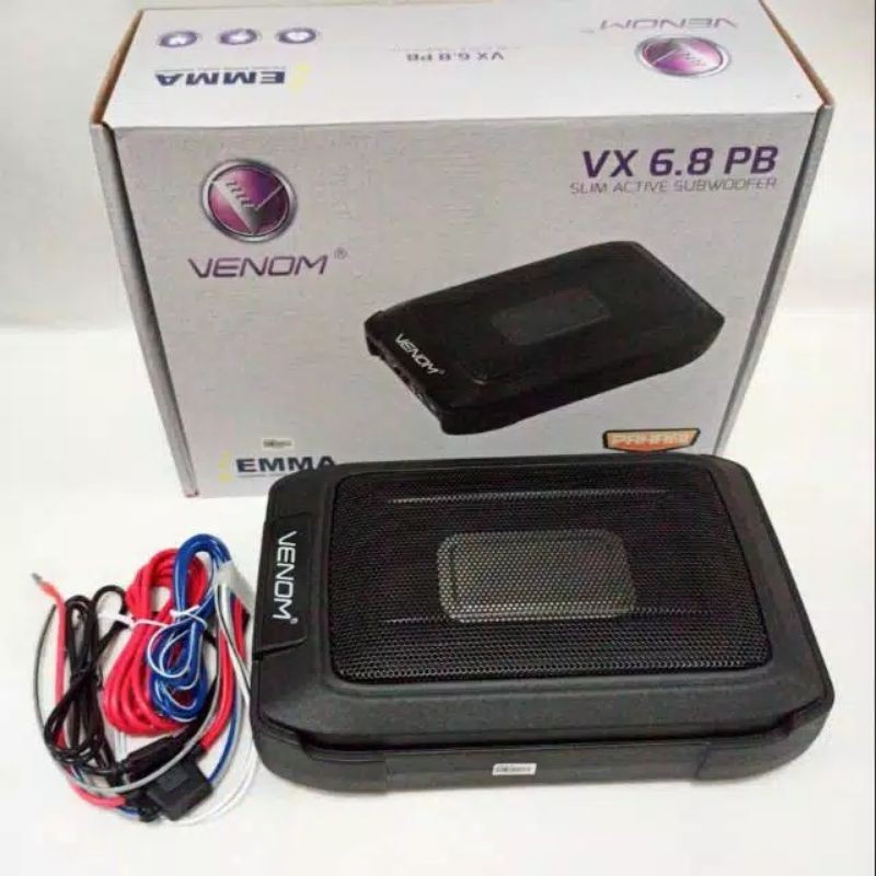 Subwoofer Aktif VENOM VX6.8PB VX 6.8 PB VX 6.8PB SlimBass Kolong Jok Built In Amplifier