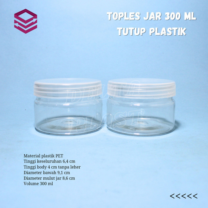 Toples tabung 300ml / Toples jar 300ml / Toples plastik 300ml