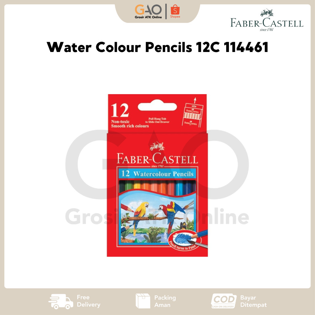 

Water Colour Pencils 12 Warna Pendek Faber-Castell 114461