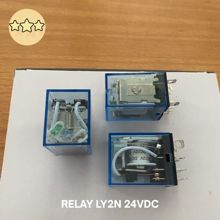 RELAY OMRON LY2N LY2N-J 24V LY 2N 24VDC LY2 LY-2N J 24 VDC LY2NJ DC