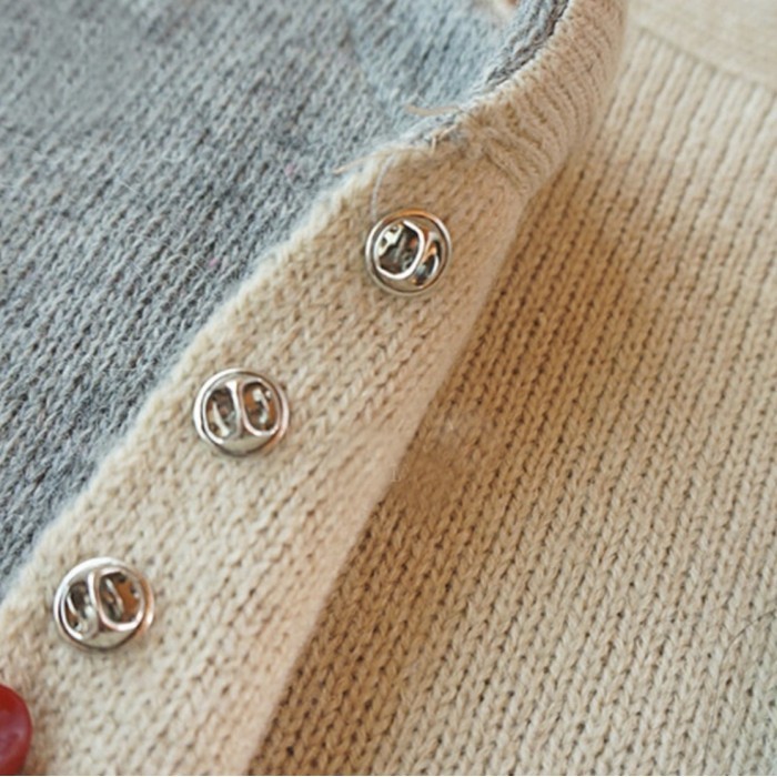 Bros kecil korea isi 10 hitam putih/bros magnet jilbab/bros mutiara