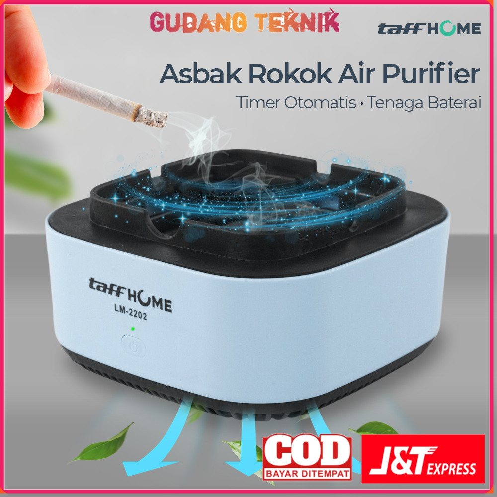 TaffHOME Asbak Rokok Air Purifier Filter Cigar Ashtray - LM-2202 - Blue - 7RHAR2BL