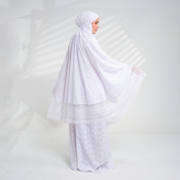 Mukena Dewasa Bordir Renda - Zoya Xeliqa Prayer Set - Bahan Katun
