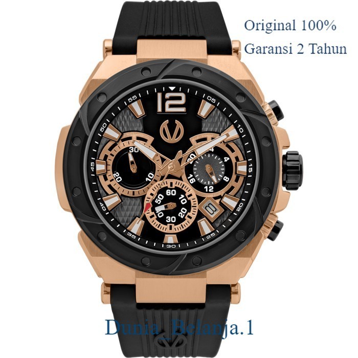 Original 100% Jam Tangan  Pria Christ Verra CV 53604G-38 BLK Chonograph Garansi Resmi 2 Tahun