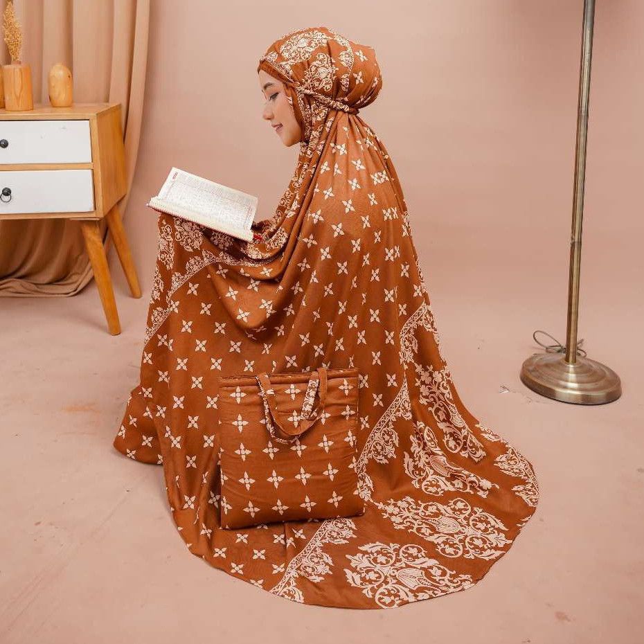 Mukena Dewasa Sultan Rayon Bali Ukuran Standar Motif Terbaru aab