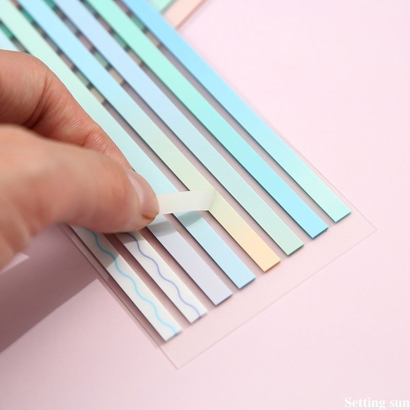 

Sticky Notes Catatan Warna-warni Stiker Memo berperekat Stiker Indeks Kombinasi Semi-transparan-TN