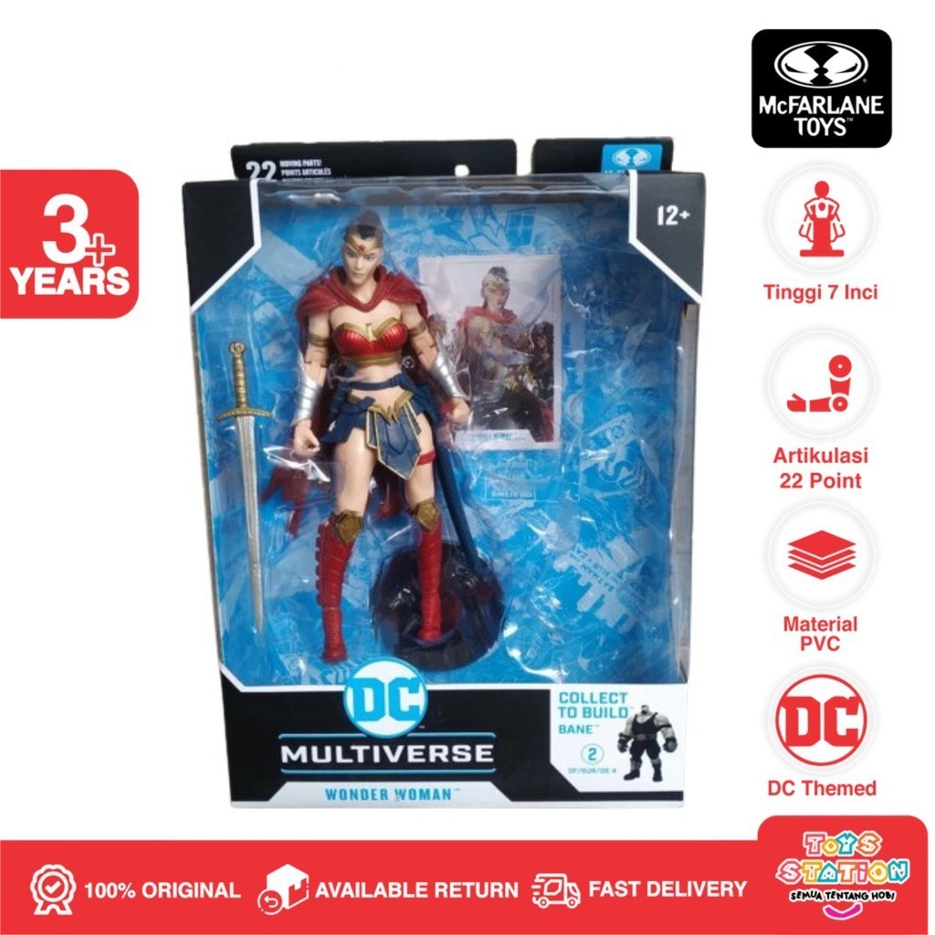 Action Figure Mcfarlane DC Collect To Build Bane Wonder Woman Original - Toyzstatioon