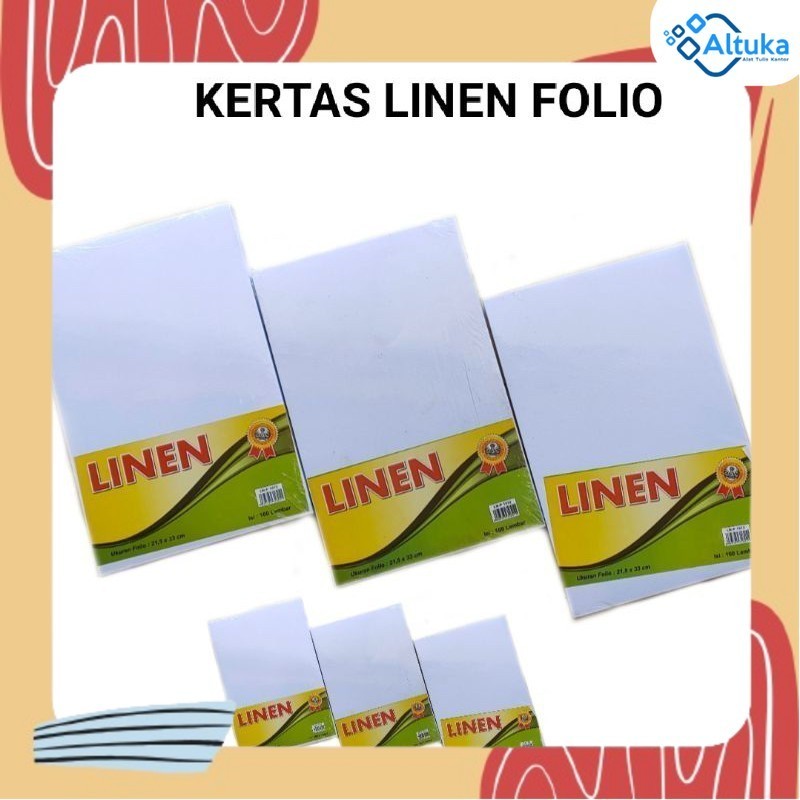 

(10lembar) Kertas LINEN / Kertas Folio Putih / Kertas Piagam / Kertas Sertifikat