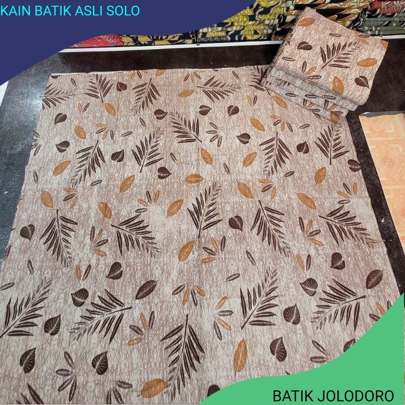 kain batik katun cabut motif ecoprint 1