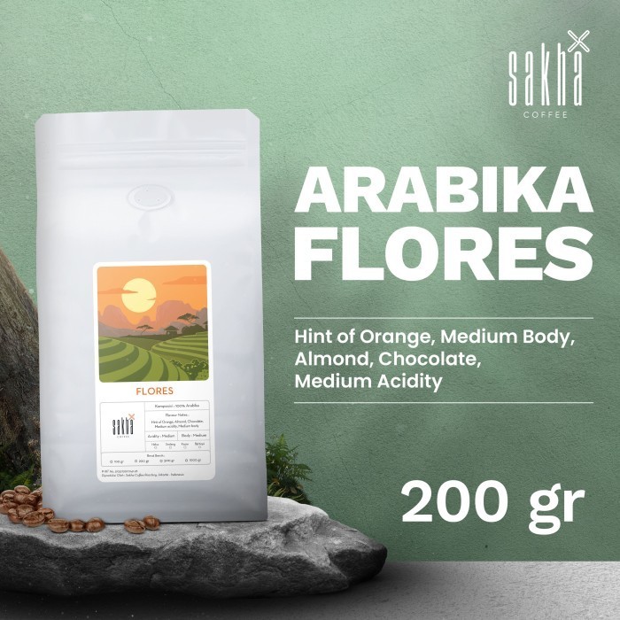 

[Coffee New] Biji Kopi Bubuk Arabika Flores Arabica Coffee Bean Sakha Roaster 200gr - Biji Kopi