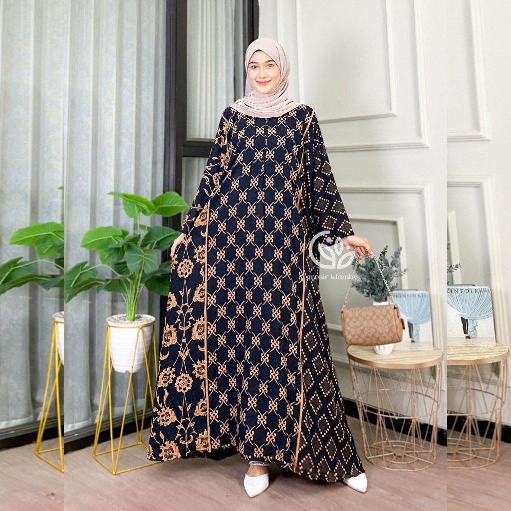 sapishop - Kaftan Sragen Madiun Rayon Premium Dress Wanita Adem Nyaman
