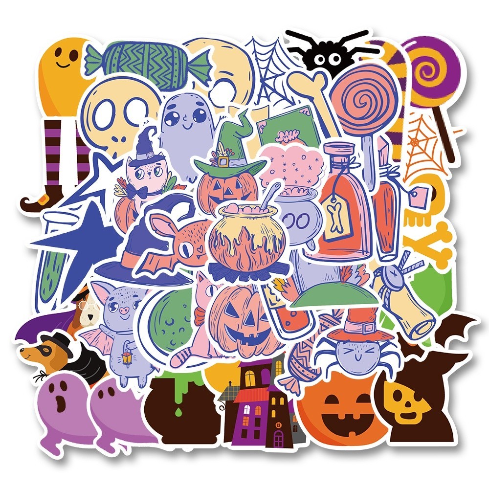 

PROMO25 pcs Stiker Desain Halloween Tahan Air Untuk Dekorasi notebook
